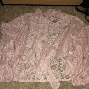 Nasty gal pink lace top